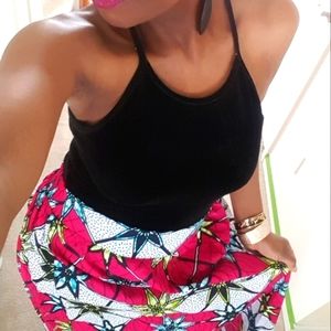 NKEOMA African Print Maxi Skirt